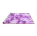 Sideview of Machine Washable Abstract Purple Modern Area Rugs, wshabs909pur