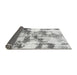 Sideview of Abstract Gray Modern Rug, abs909gry