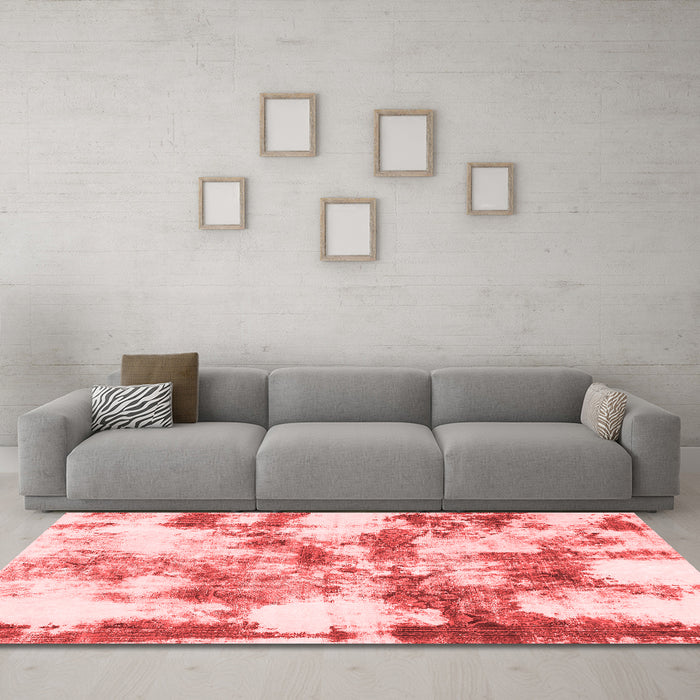 Modern Red Washable Rugs