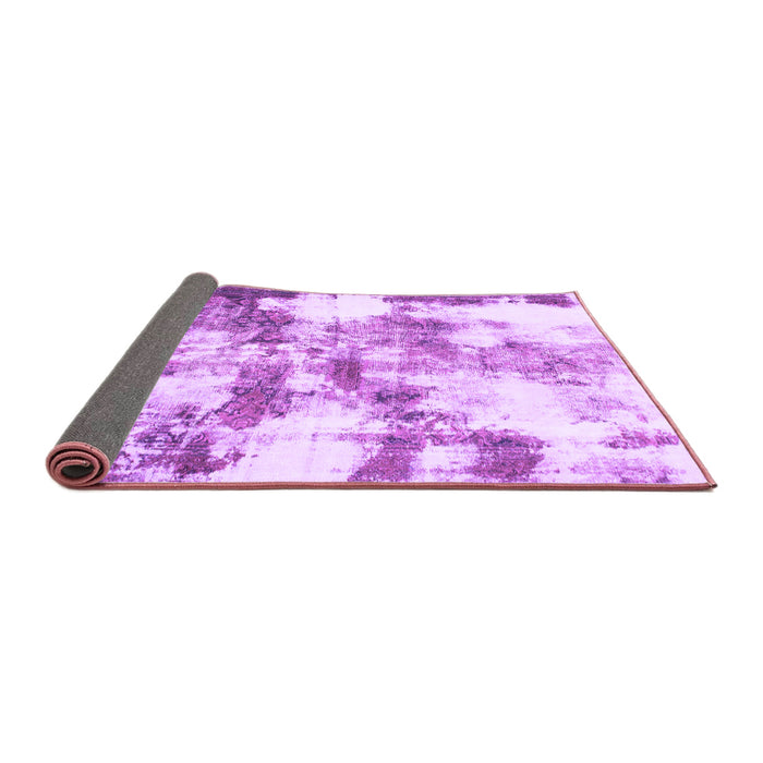 Sideview of Abstract Purple Modern Rug, abs909pur