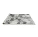 Sideview of Machine Washable Abstract Gray Modern Rug, wshabs909gry