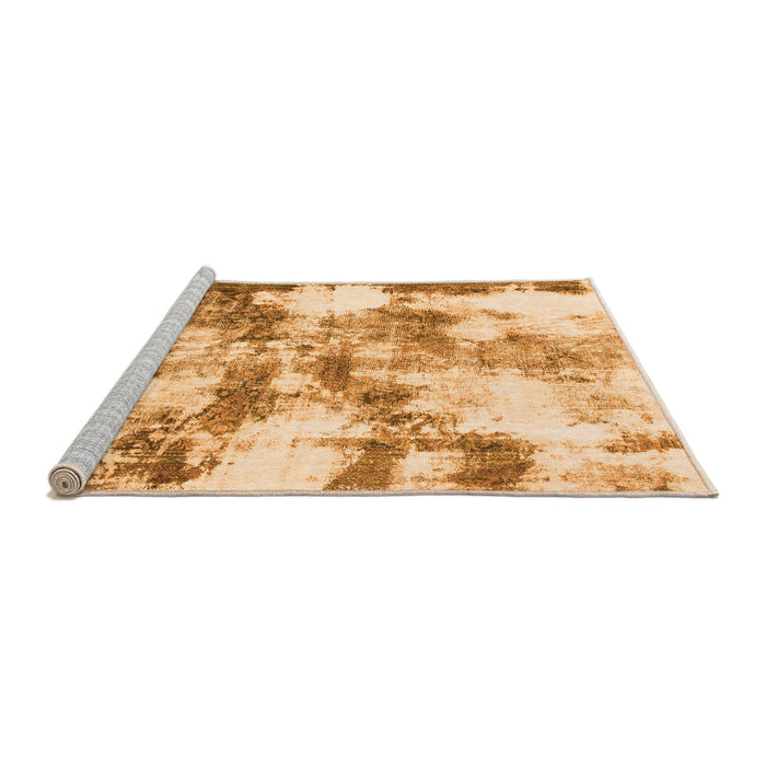 Sideview of Machine Washable Abstract Orange Modern Area Rugs, wshabs909org