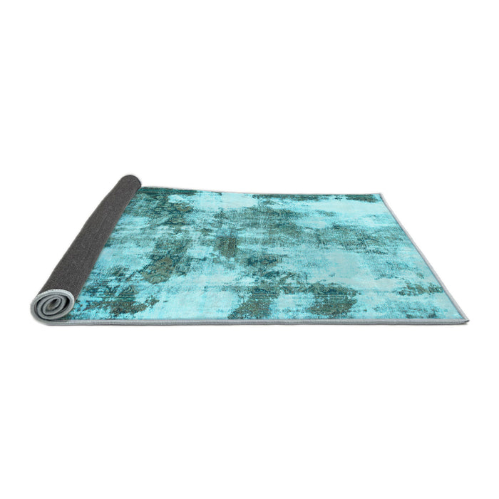 Sideview of Abstract Light Blue Modern Rug, abs909lblu