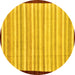 Round Abstract Yellow Modern Rug, abs90yw