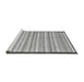 Sideview of Machine Washable Abstract Gray Modern Rug, wshabs90gry