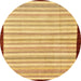 Round Abstract Orange Modern Rug, abs90