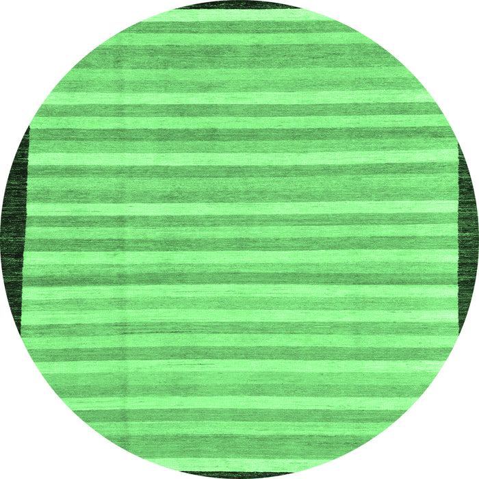 Round Abstract Emerald Green Modern Rug, abs90emgrn