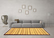 Machine Washable Abstract Brown Modern Rug in a Living Room,, wshabs90brn