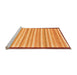 Sideview of Machine Washable Abstract Orange Modern Area Rugs, wshabs90org