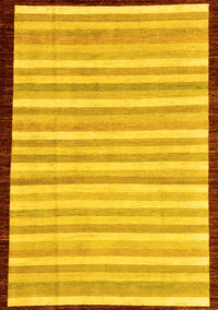 Abstract Yellow Modern Rug, abs90yw