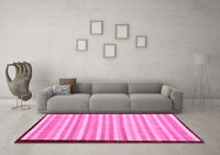 Machine Washable Abstract Pink Modern Rug, wshabs90pnk