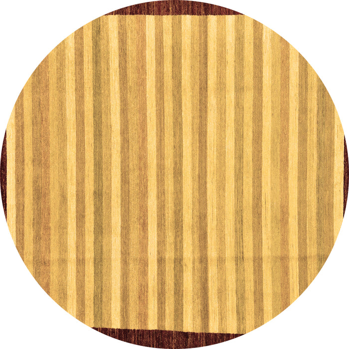 Round Abstract Brown Modern Rug, abs90brn