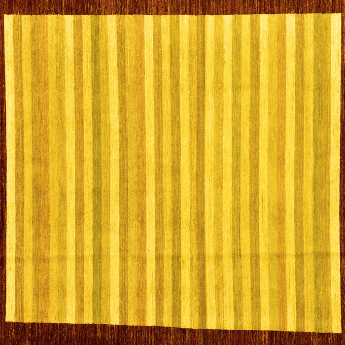 Square Abstract Yellow Modern Rug, abs90yw