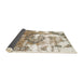 Sideview of Abstract Dark Almond Brown Modern Rug, abs910