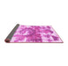 Sideview of Abstract Pink Modern Rug, abs910pnk