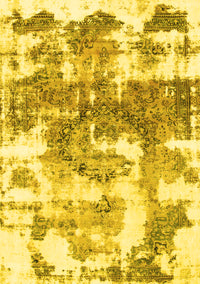 Abstract Yellow Modern Rug, abs910yw