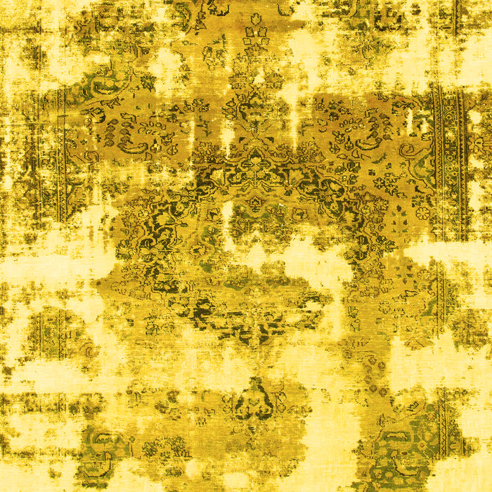 Abstract Yellow Modern Rug, abs910yw