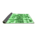 Sideview of Abstract Emerald Green Modern Rug, abs910emgrn