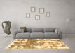 Machine Washable Abstract Brown Modern Rug in a Living Room,, wshabs910brn