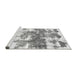 Sideview of Machine Washable Abstract Gray Modern Rug, wshabs910gry