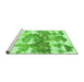 Sideview of Machine Washable Abstract Green Modern Area Rugs, wshabs910grn