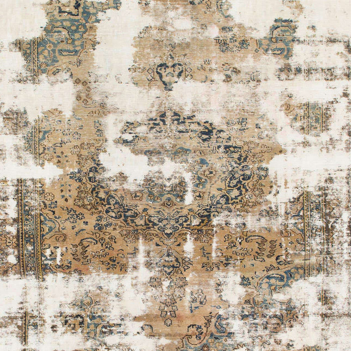 Abstract Dark Almond Brown Modern Rug, abs910