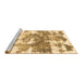 Sideview of Machine Washable Abstract Brown Modern Rug, wshabs910brn