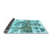 Sideview of Abstract Light Blue Modern Rug, abs910lblu