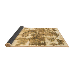 Sideview of Abstract Brown Modern Rug, abs910brn