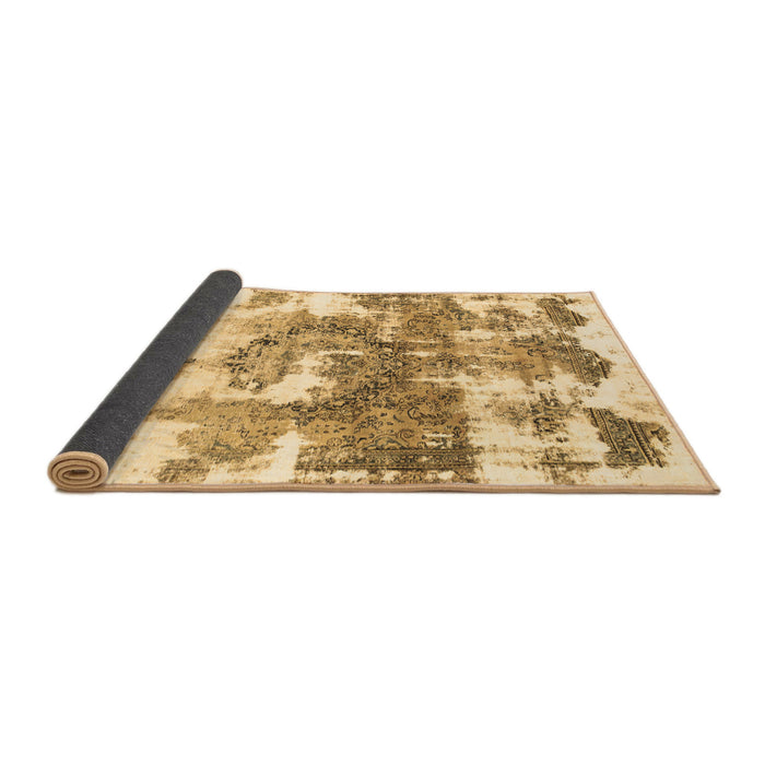 Sideview of Abstract Brown Modern Rug, abs910brn