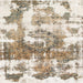 Square Abstract Dark Almond Brown Modern Rug, abs910