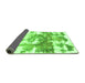 Sideview of Abstract Green Modern Rug, abs910grn