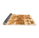 Sideview of Abstract Orange Modern Rug, abs910org