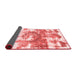 Abstract Red Modern Area Rugs