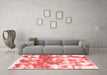 Modern Red Washable Rugs