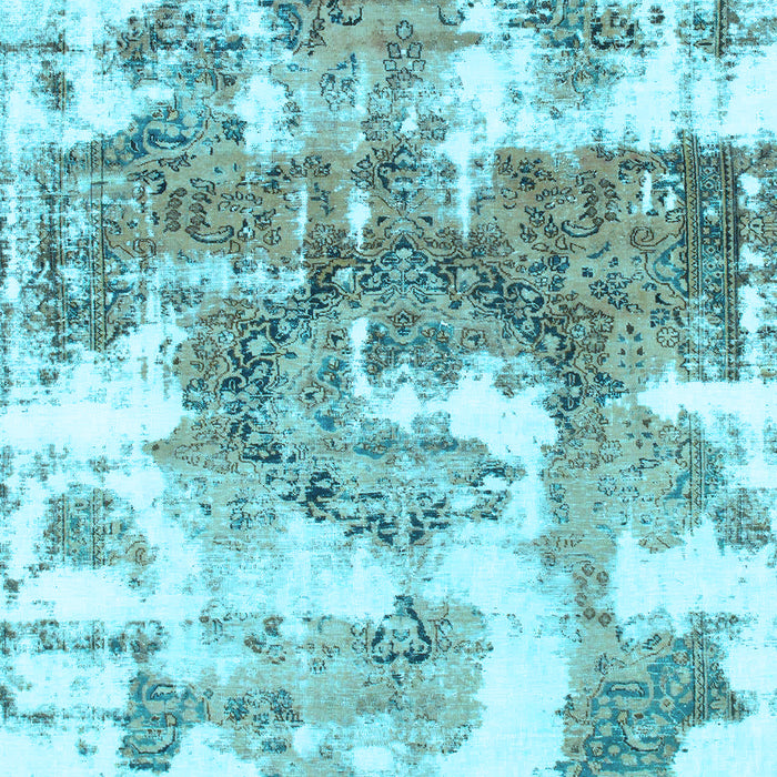 Abstract Light Blue Modern Rug, abs910lblu