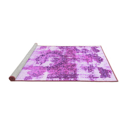 Sideview of Machine Washable Abstract Purple Modern Area Rugs, wshabs910pur