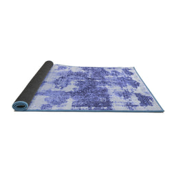 Sideview of Abstract Blue Modern Rug, abs910blu