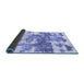 Sideview of Abstract Blue Modern Rug, abs910blu