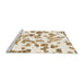 Sideview of Machine Washable Abstract Blanched Almond Beige Rug, wshabs911