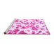 Sideview of Machine Washable Abstract Pink Modern Rug, wshabs911pnk