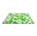 Sideview of Machine Washable Abstract Green Modern Area Rugs, wshabs911grn