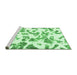 Sideview of Machine Washable Abstract Emerald Green Modern Area Rugs, wshabs911emgrn