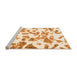 Sideview of Machine Washable Abstract Orange Modern Area Rugs, wshabs911org