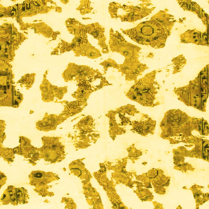 Machine Washable Abstract Yellow Modern Rug, wshabs911yw