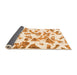 Sideview of Abstract Orange Modern Rug, abs911org