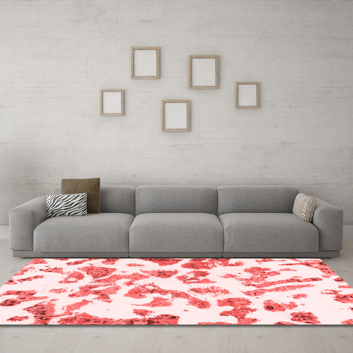 Modern Red Washable Rugs