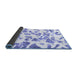 Sideview of Abstract Blue Modern Rug, abs911blu