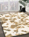 Machine Washable Abstract Blanched Almond Beige Rug in a Family Room, wshabs911