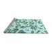 Sideview of Machine Washable Abstract Light Blue Modern Rug, wshabs911lblu